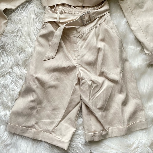 Jonathan Simkhai Belted Cutout Twill Playsuit Cream Linen Women’s Size 2 NWT - Picture 8 of 14